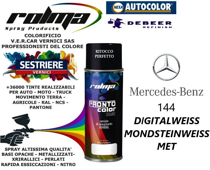 MERCEDES – 144 DIGITALWEISS – MONDSTEINWEISS