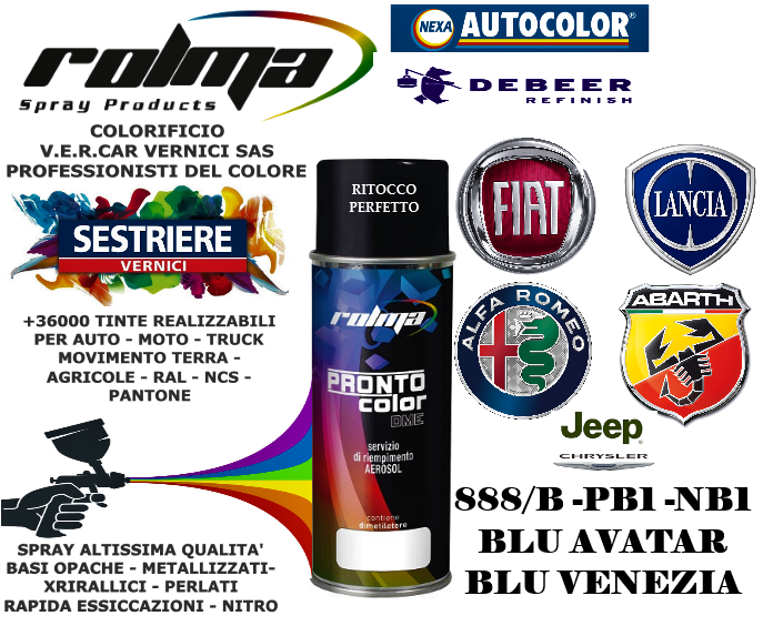 FIAT – 888/B-PB1-NB1-888 BLU VENEZIA/BLUE AVATAR
