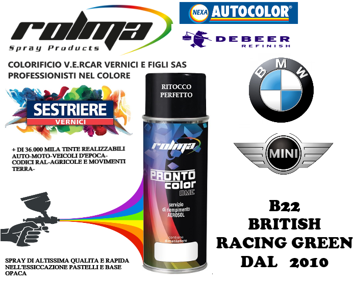 BMW/MINI – B22 BRITISH RACING GREEN 2/BRITISH RACING GREEN II